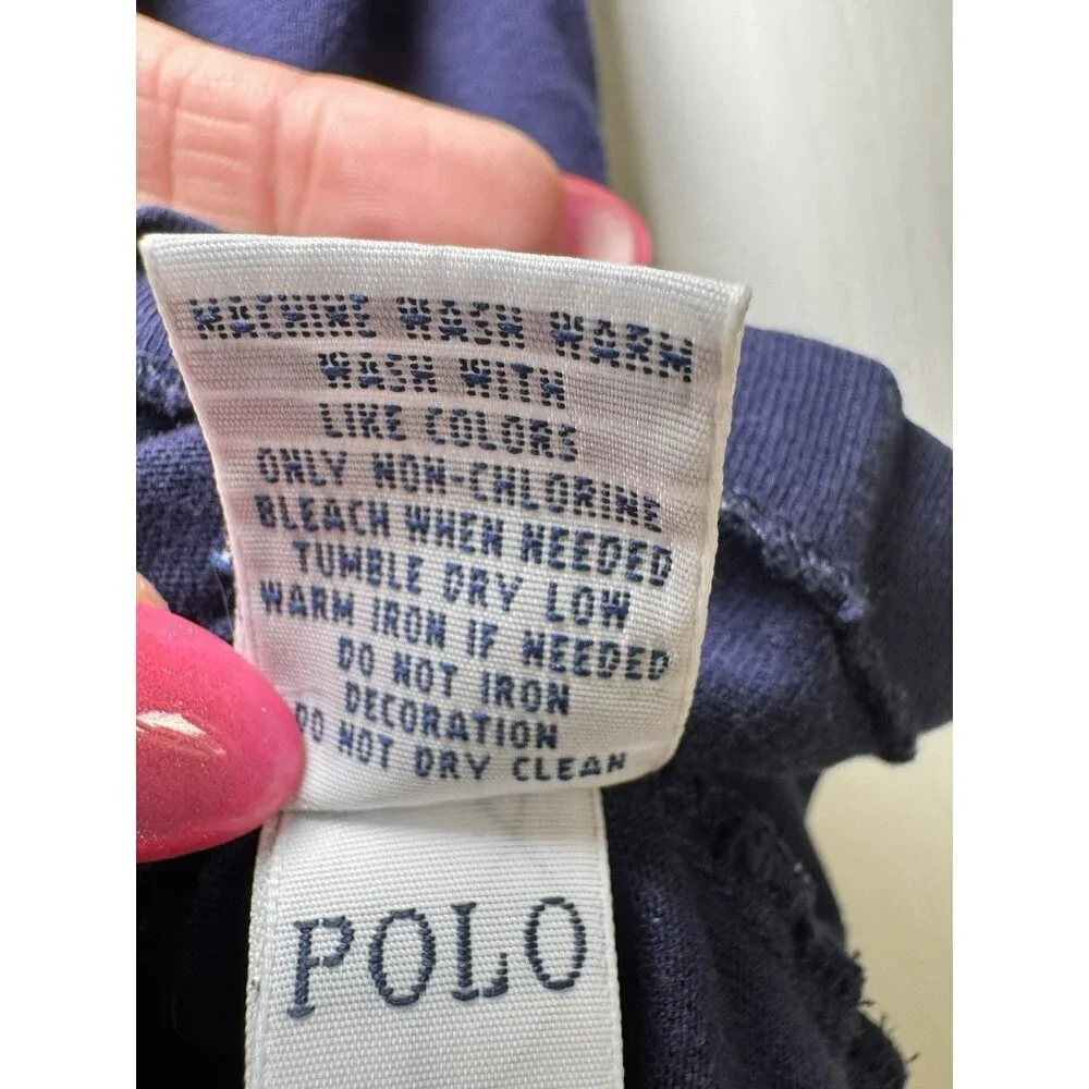 Polo Ralph Lauren Mens Navy Custom Fit T-Shirt Small Red Pony Logo Tee